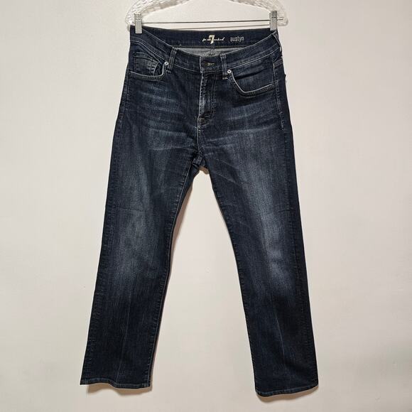 7 For All Mankind Austyn Jeans Women's Denim Size 32 Straight Leg - Picture 1 of 12